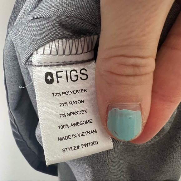 Figs Catarina One Pocket Scrub Top Medical Work Wear Size Small Graphite Gray - Picture 11 of 11